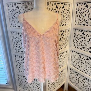 NWT Cupshe Pink Textured Top Sz L